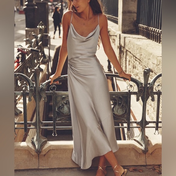 Zara Dresses & Skirts - Zara Satin Effect Midi Dress